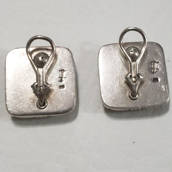 Vintage JOHN HARDY Mesh Square Earrings - Picture 2 of 7